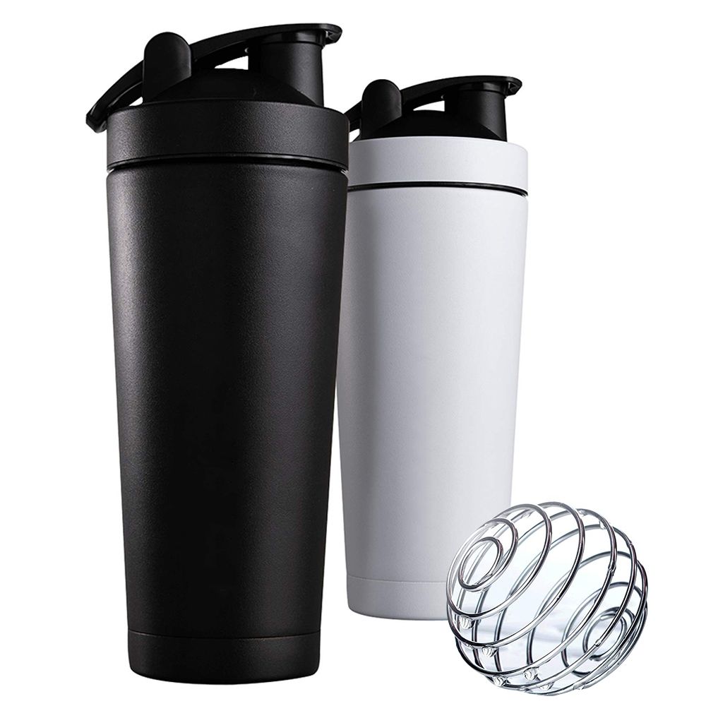 Edelstahl (18/8pro) Edelstahl Shaker Flasche breit 500 ml ~ 1000 ml Stahl