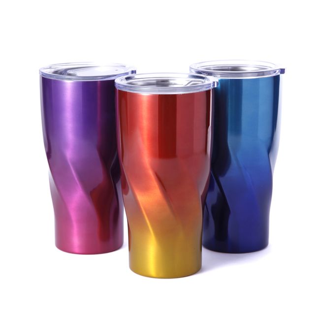 Stainless Steel (18/8Pro) Coffee tumbler for car driving 20oz Wide 250ml ~500ml Cobalt