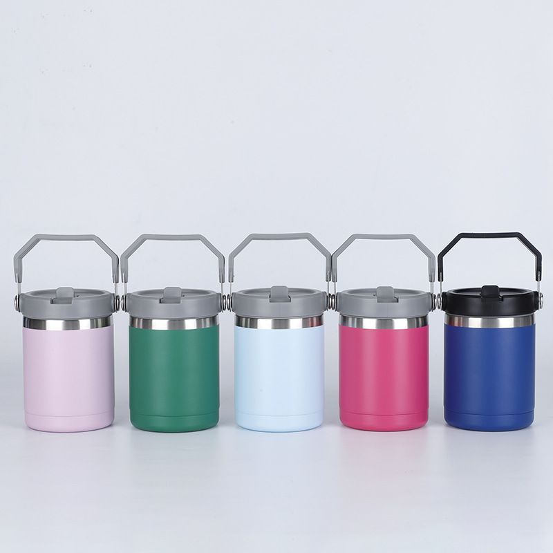 Edelstahl (18/8pro) 2024 neuer 10oz -Eisbecher mit Halter Edelstahl breit 250 ml ~ 500 ml Schwarz