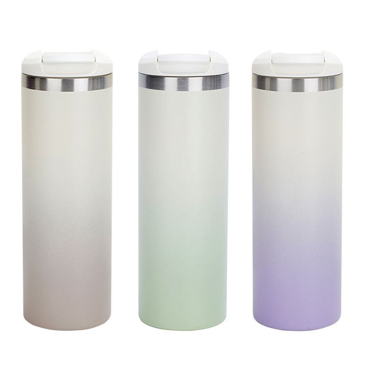 Stainless Steel (18/8Pro) light color pop up lids stainless steel flask Wide 250ml ~500ml Pineapple
