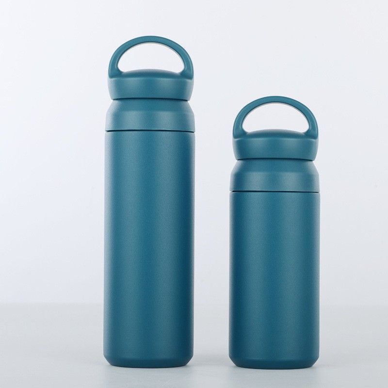 Edelstahl (18/8pro) Büro Edelstahl Kaltwasserflasche breit 500 ml ~ 1000 ml Stein