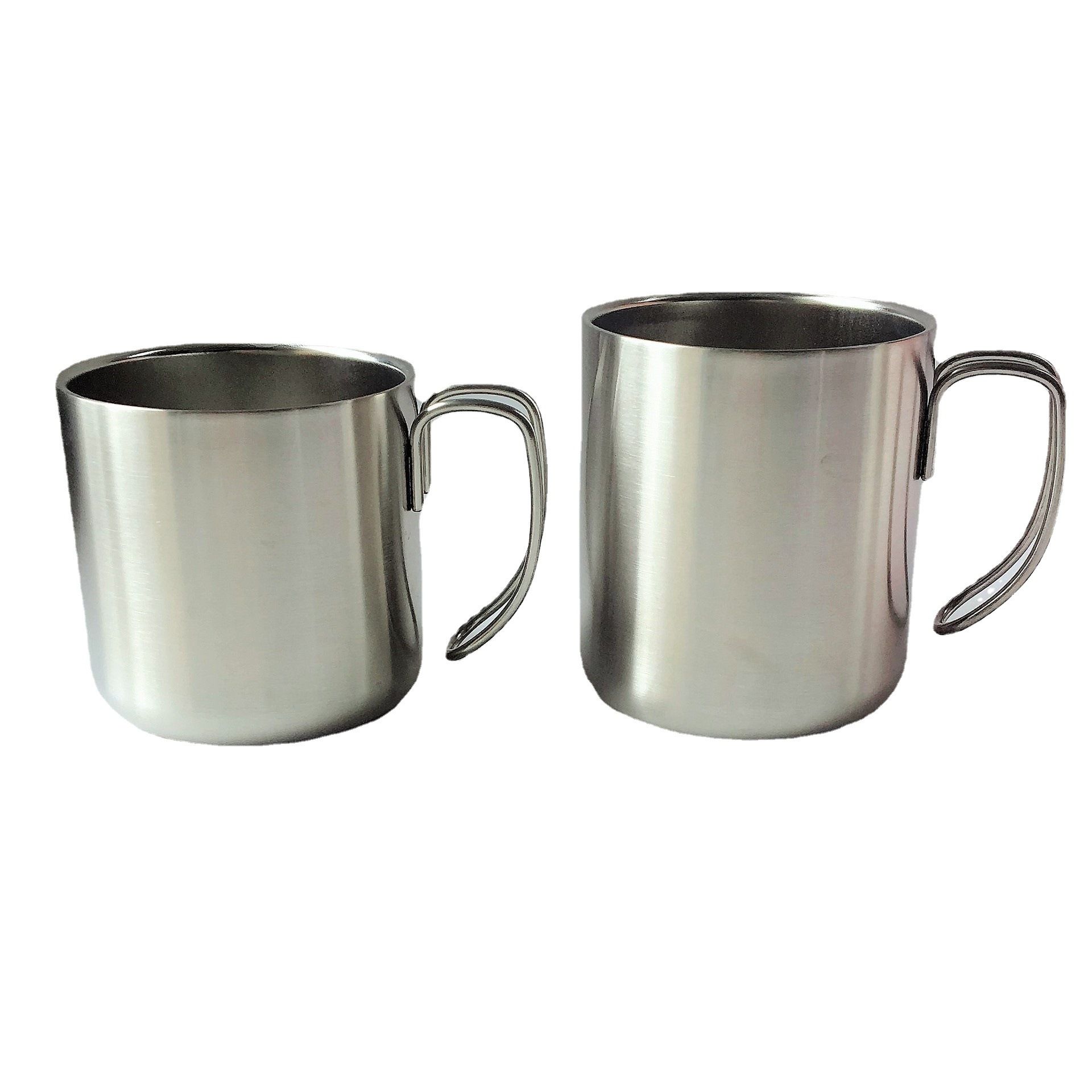 Stainless Steel (18/8Pro) Stainless steel double wall beer cup with handle Wide 250ml ~500ml Rain