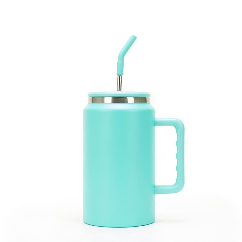 Stainless Steel (18/8Pro) 50oz stainless steel water tumbler mug outdoor with straw Wide 1000ml ~ 2000ml Steel