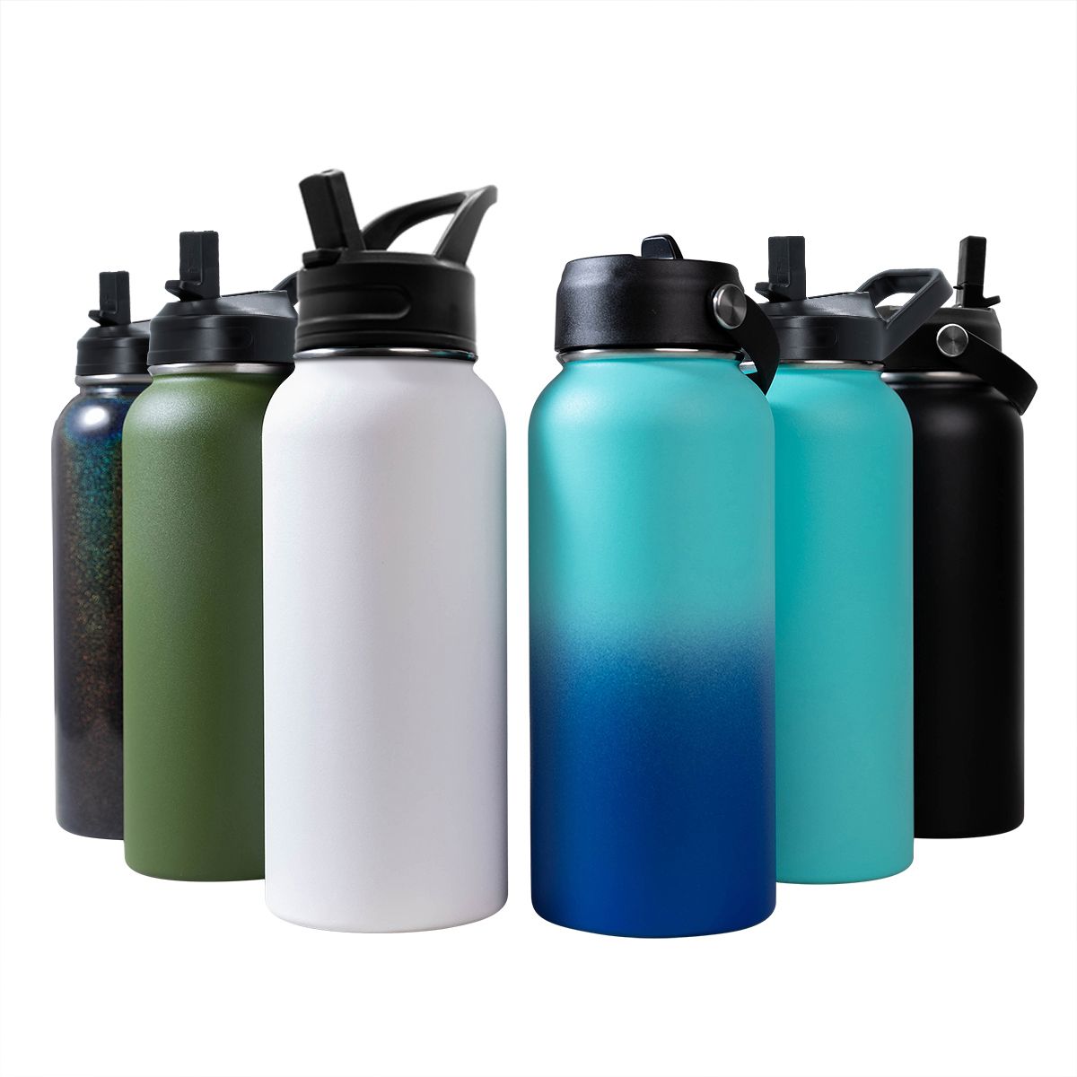 Stainless Steel (18/8Pro) Double wall stainless steel sports water bottle high capacity Wide 1000ml ~ 2000ml Stone