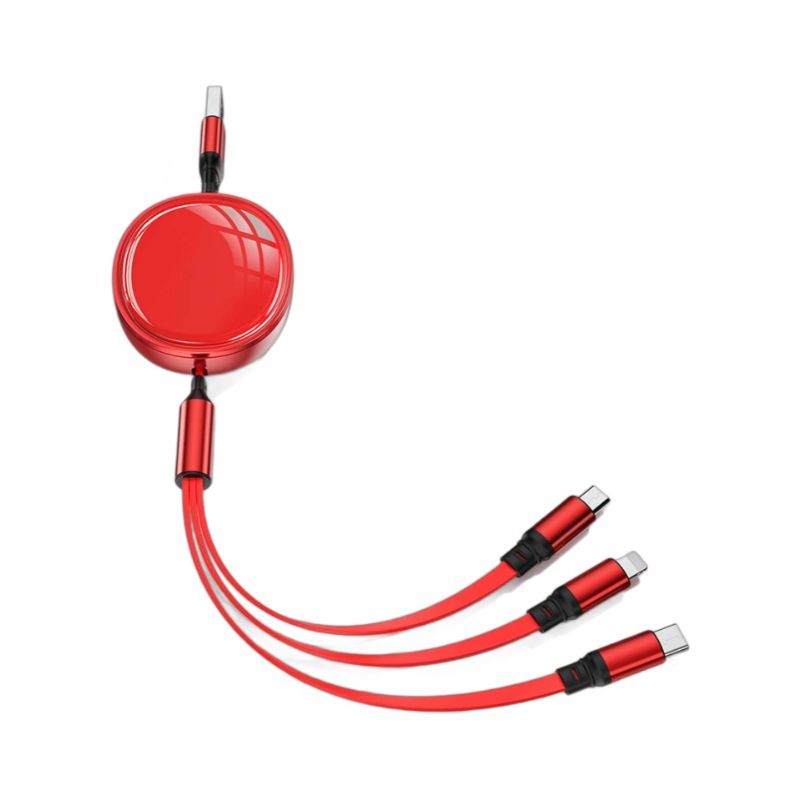 Kundenspezifische personalisierte Corperate -Geschenk 3 in 1 120W einverkaufbare und tragbare Super -Fast -Lade -Kabel -Karnation