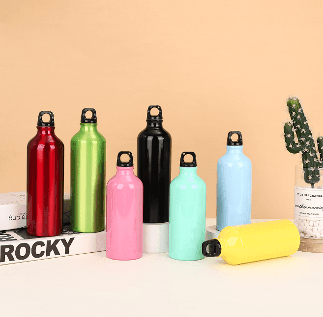 Outdoor Sport Aluminium Wasserflasche 500 ml 700 ml Custom Color Logo Pakete für Fahrradwanderungen und Rucksack -Campingaktivitäten im Freien 500 ml ~ 1000 ml Laguna
