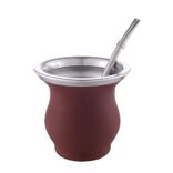 Stainless Steel (18/8Pro) Wide mouth Yerba Mate Cup 8oz 10oz 12oz Wide Up to 250ml White