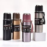 Edelstahl (18/8pro) Kaffeefahrt Becher Vakuum Isoliert Wärmewasserflasche breit 250 ml ~ 500 ml Weiß