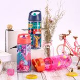 BPA free plastic tritan kids water bottle with straw