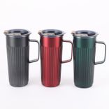 Edelstahl (18/8pro) Neuankömmling Edelstahl Kaffeetasse mit Griff breit 500 ml ~ 1000 ml Regen