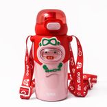 Stainless Steel (18/8Pro) Dual use Cartoon Student kids water bottle Wide 250ml ~500ml Olive