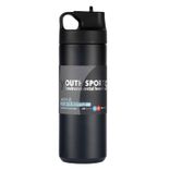 Edelstahl (18/8pro) Personalisierte Wasserflasche mit Stroh 18 Unzen breit 250 ml ~ 500 ml Olive