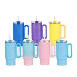 Edelstahl (18/8pro) 40 Unzen Retro -Früchte Farben Becher mit Strohbreite 1000 ml ~ 2000 ml Stein