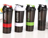 Bulk Kaufen Sie anpassbare tragbare dauerhafte BPA -freie Plastik -Breite Mund -Spout -Abdeckung Shaker Sport Wasserflasche Fitness/Fitnessstudio/Sport 250 ml ~ 500 ml Stein