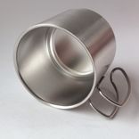 Stainless Steel (18/8Pro) Stainless steel double wall beer cup with handle Wide 250ml ~500ml Rain