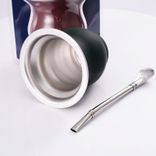 Stainless Steel (18/8Pro) Wide mouth Yerba Mate Cup 8oz 10oz 12oz Wide Up to 250ml White