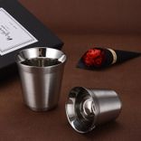 Edelstahl (18/8pro) Doppelwand Edelstahl Mini Pint Becher weit bis zu 250 ml Seegras