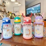 Deer design plasticdrinking bottle