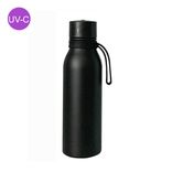 Stainless Steel (18/8Pro) Self Cleaning and Insulated Stainless Steel Water Bottle with UV Water Purifier Medium 500ml ~ 1000ml Clementine