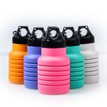 Collapsible Silicone Water Sports Bottle with handle