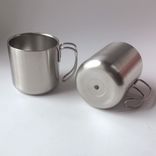 Stainless Steel (18/8Pro) Stainless steel double wall beer cup with handle Wide 250ml ~500ml Rain
