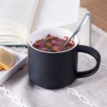 Custom Wholesale Billig Easy Clean Ceramics Wide Mund Kaffee/Saft/Teebecher mit Griff von bis zu 250 ml Weiß