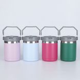 Edelstahl (18/8pro) 2024 neuer 10oz -Eisbecher mit Halter Edelstahl breit 250 ml ~ 500 ml Schwarz