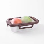 Plastic&Silicone Fresh-keeping Box Refrigerator Food Storage Container 500ml ~ 1000ml Black