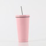 Stainless Steel (18/8Pro) stainless steel travel mug with straw Wide 500ml ~ 1000ml Steel