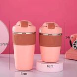 Stainless Steel (18/8Pro) Stainless Steel 316 Instauted water bottle with straw Wide 250ml ~500ml Black