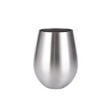 Edelstahl (18/8pro) Einmauer Edelstahl Wein Becher breit 250 ml ~ 500 ml Schwarz