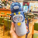 Stainless Steel (18/8Pro) Dual use Cartoon Student kids water bottle Wide 250ml ~500ml Olive