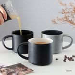 Custom Wholesale Billig Easy Clean Ceramics Wide Mund Kaffee/Saft/Teebecher mit Griff von bis zu 250 ml Weiß