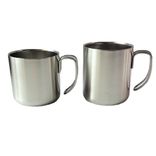 Stainless Steel (18/8Pro) Stainless steel double wall beer cup with handle Wide 250ml ~500ml Rain