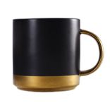 Ceramics Ceramic Coffee mugs with handle and golden bottom Wide 250ml ~500ml White