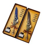 Metal Wholesale Custom Retro Feather Festival Corperate Gift Pen Carnation