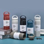 Edelstahl (18/8pro) Outdoor Sport tragbarer Impfstoff Isoliertes Wasserflasche breit 250 ml ~ 500 ml Laguna