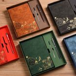 Leder Großhandel kundenspezifische personalisierte Comperate Office Geschenkbox Sets Notebook rot