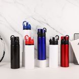 Aluminium breites Mund -Sport -Wasserflasche für Reisen im Freien & Trip 500 ml ~ 1000 ml blau