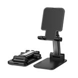 Plastic Custom Logo Foldable Portable Mobile Phone Holder Black