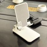 Plastic Custom Logo Foldable Portable Mobile Phone Holder Black