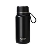 Großhandel isolierte Wasserflasche für Fitness und Sport mit Schlinge und Becherdeckel 500 ml ~ 1000 ml Schwarz