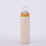 Wholesale double wall 304 stainless steel insualted water bottle with strip for sport,fitness 500ml ~ 1000ml White