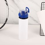 Aluminium breites Mund -Sport -Wasserflasche für Reisen im Freien & Trip 500 ml ~ 1000 ml blau