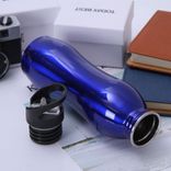 Großhandel für den Außenbereich, langlebig, leicht, tragbar, Sportwasserflasche aus Aluminium, 250 ml ~ 500 ml, Blau