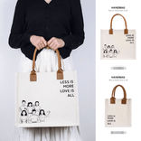 Cotton Canvas 2024 Mode Custom Lady Bag Großhandel Personalisiertes Geschenk Schwarz schwarz