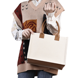 Cotton Canvas 2024 Mode Custom Lady Bag Großhandel Personalisiertes Geschenk Schwarz schwarz