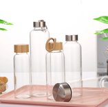 custom wholesale purchase not keeping cold portable Leak Resistant for handbag glass narrow mouth screw cap strap and no handle water bottle 250ml ~500ml White